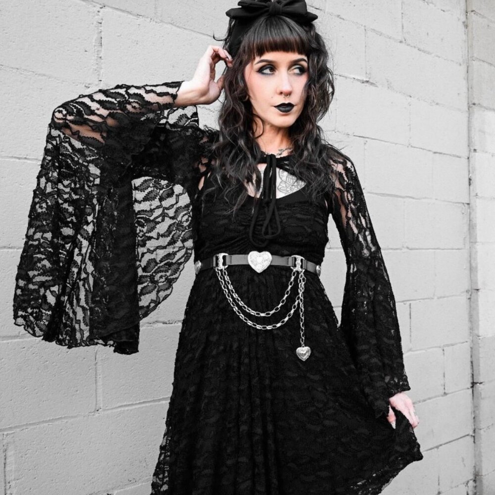 Foxblood NYX lace baby doll dress - Picture 2 of 2